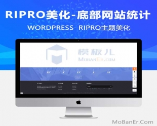 最新RIPRO主题美化-首页底部网站信息统计模块JS动态数字跳动 WordPress主题美化