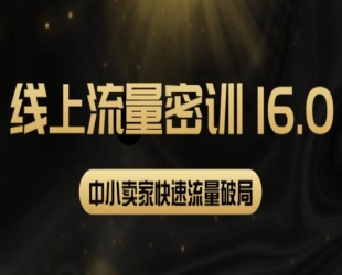 秋秋线上流量密训16.0：包含暴力引流10W+中小卖家流量破局技巧等等