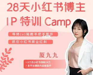 28天小红书博主IP特训营《第9期》做爆款，涨粉变现 单条广告笔记500-10000